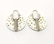 2 Silver Charms Antique Silver Plated Charms (37x30mm)  G17904