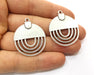 2 Silver Charms Antique Silver Plated Charms (36x29mm)  G17841