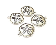 4 Silver Charms Antique Silver Plated Charms (27x22mm)  G17843
