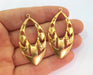 2 Gold Charms Gold Plated Charms  (50x25mm)  G17853