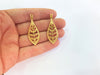 2 Gold Charms Gold Plated Charms  (44x16mm)  G17854