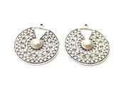 2 Silver Charms Antique Silver Plated Charms (36mm)  G17530