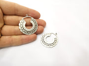 2 Silver Charms Antique Silver Plated Charms (34mm)  G17533