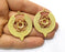 2 Gold Charms Gold Plated Charms  (43x34mm)  G17542