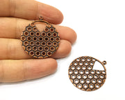 2 Copper Charm Antique Copper Charm (38x33mm) G17544