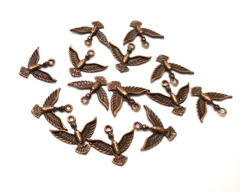 20 Bird Charm Antique Copper Charm (19x16mm) G17545