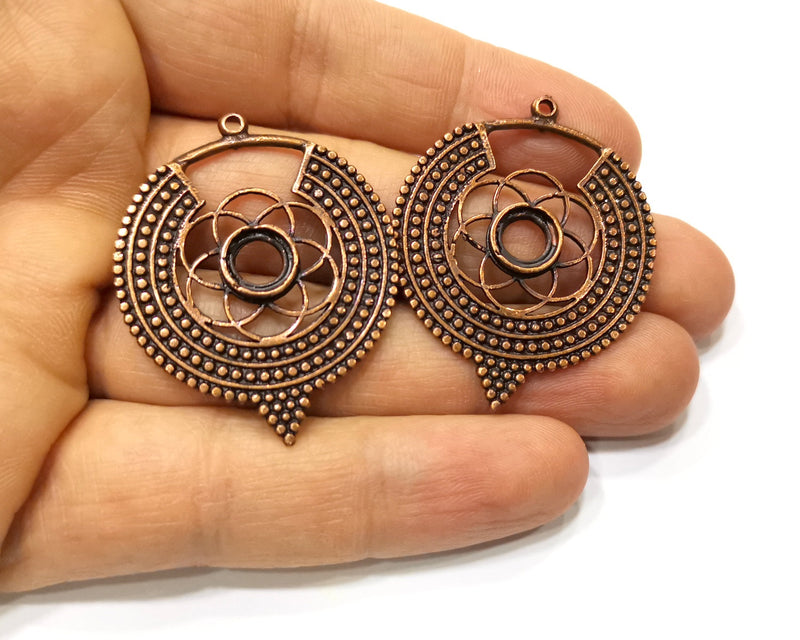 2 Copper Charm Antique Copper Charm (42x34mm) G17554