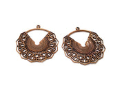 2 Copper Charm Antique Copper Charm (38x36mm) G17561