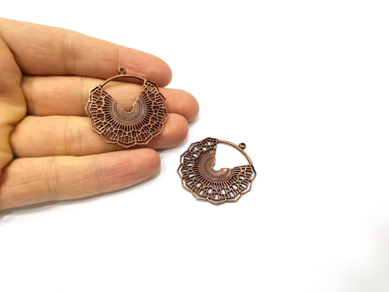 2 Copper Charm Antique Copper Charm (38x36mm) G17561