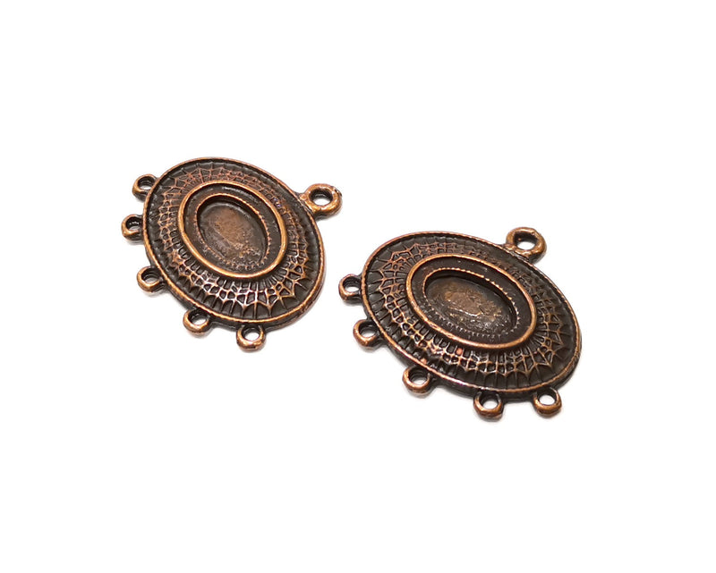 2 Copper Connector Charm Antique Copper Charm (31x30mm) G17564