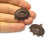 2 Copper Connector Charm Antique Copper Charm (31x30mm) G17564