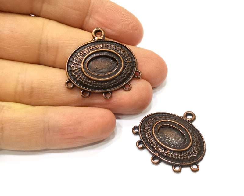 2 Copper Connector Charm Antique Copper Charm (31x30mm) G17564