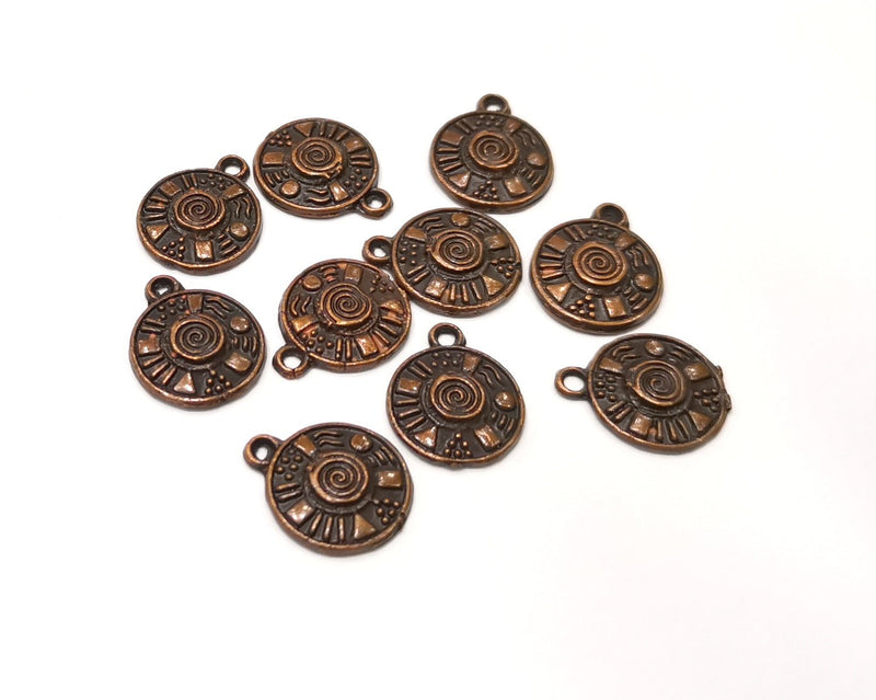 10 Copper Charm Antique Copper Charm (16x14mm) G17568