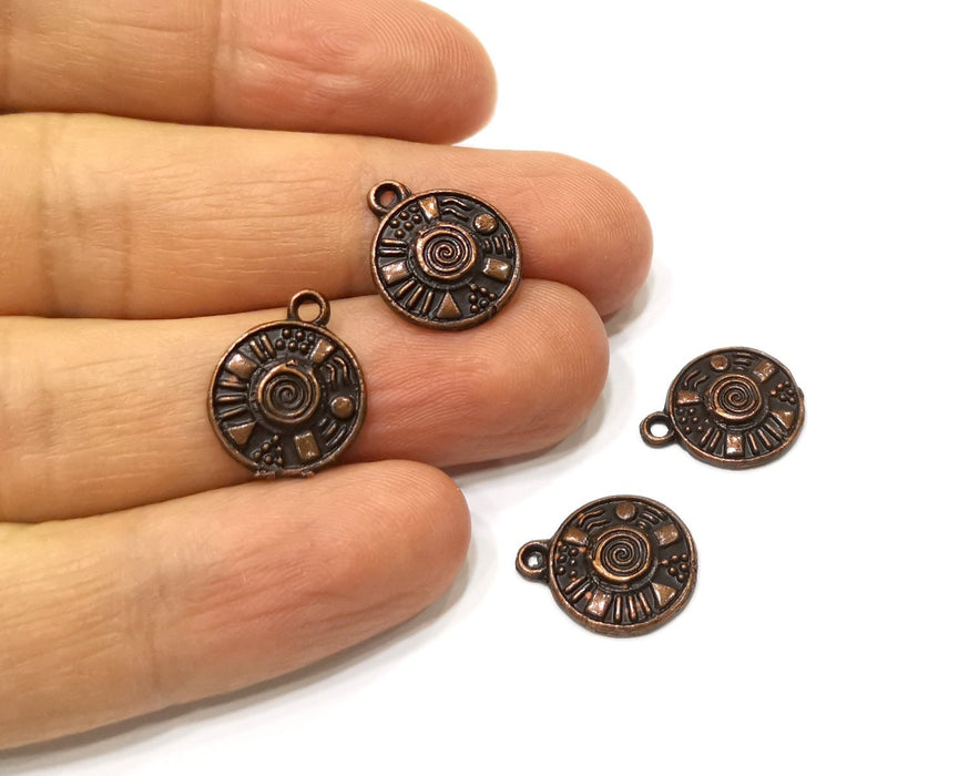 10 Copper Charm Antique Copper Charm (16x14mm) G17568