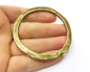 Large Circle Connector Antique Bronze Plated Metal (75 mm) G17579