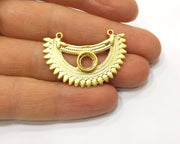 2 Gold Charms Gold Plated Charms  (39x26mm)  G17591
