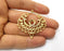 2 Gold Charms Gold Plated Charms  (43mm)  G17593