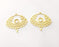 2 Gold Charms Gold Plated Charms  (43mm)  G17593