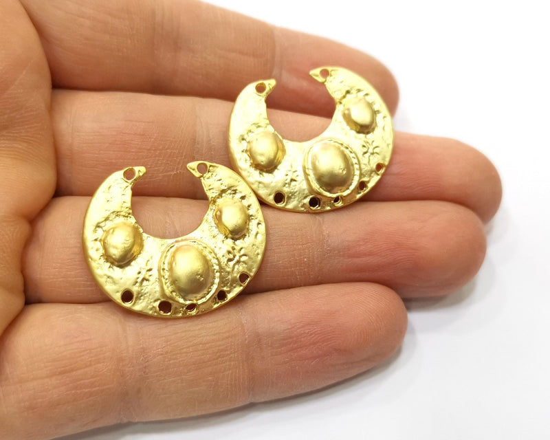 2 Gold Charms Gold Plated Charms  (29x25mm)  G17594