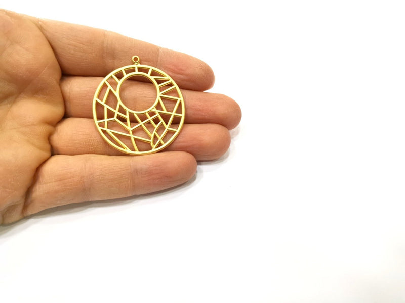 2 Gold Charms Gold Plated Charms  (39mm)  G17595