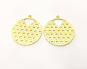 2 Gold Charms Gold Plated Charms  (33mm)  G17597