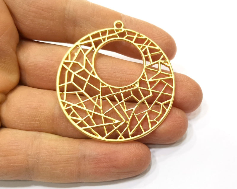 2 Gold Charms Gold Plated Charms  (49mm)  G17602