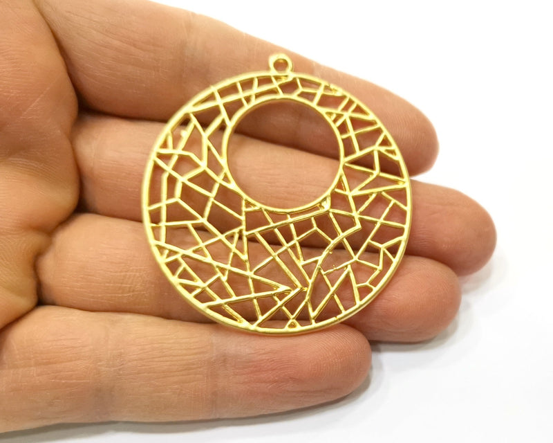 2 Gold Charms Gold Plated Charms  (49mm)  G17602
