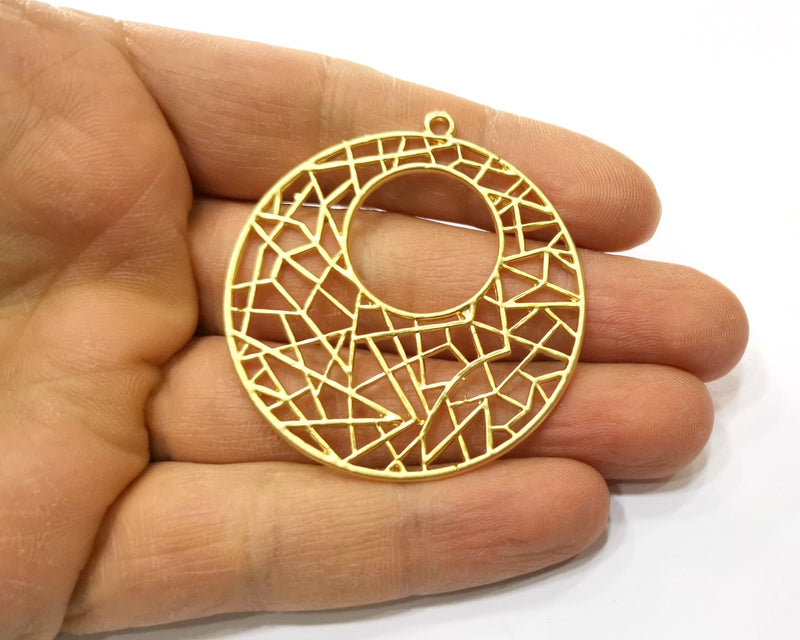 2 Gold Charms Gold Plated Charms  (49mm)  G17602