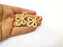 2 Gold Charms Gold Plated Charms  (48x31mm)  G17605