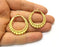 2 Gold Charms Gold Plated Charms  (35x31mm)  G17613