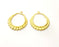 2 Gold Charms Gold Plated Charms  (35x31mm)  G17613