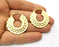 2 Gold Charms Gold Plated Charms  (38x34mm)  G17617