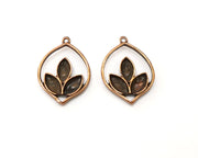 5 Leaf Charm Antique Copper Charm (28x20mm) G17619