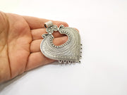 Silver Large Pendant Antique Silver Plated Pendant (81x73mm)  G17880