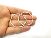 10 Silver Circle Charms Antique Silver Plated Metal (43 mm)  G18512