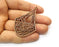 2 Copper Charm Antique Copper Plated Charm (63x42mm) G17635