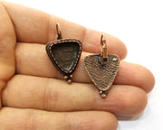 Earring Blank Base Settings Copper Resin Blank Cabochon Base inlay Blank Mountings Antique Copper Plated Brass (15mm blank) 1 Pairs G17637