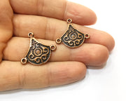 4 Copper Charm Connector Antique Copper Charm (27x25mm) G17639