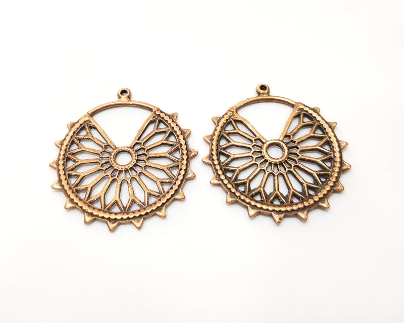 2 Copper Charm Antique Copper Charm (37mm) G17646