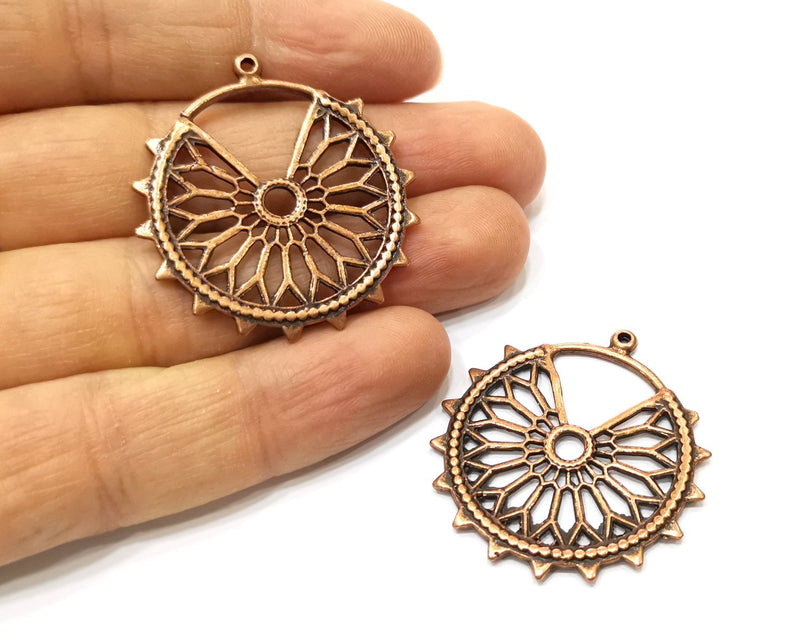 2 Copper Charm Antique Copper Charm (37mm) G17646