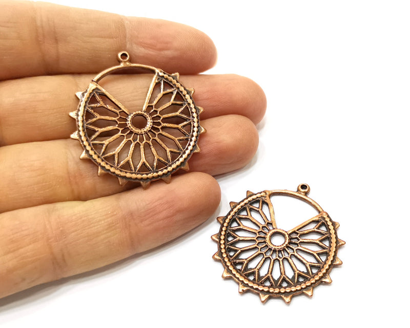2 Copper Charm Antique Copper Charm (37mm) G17646