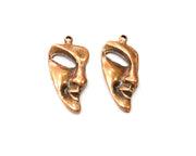4 Mask Charm Antique Copper Charm (31x15mm) G17648