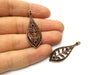 4 Leaf Charm Antique Copper Charm (44x16mm) G17649