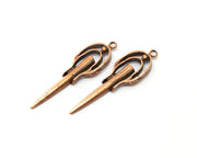 2 Copper Charm Antique Copper Plated Charm (58x16mm) G17650