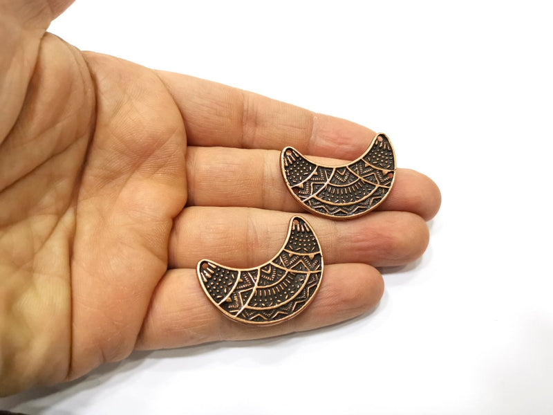 2 Copper Charm Connector Antique Copper Charm (35x24mm) G17651