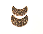 2 Copper Charm Connector Antique Copper Charm (35x24mm) G17651