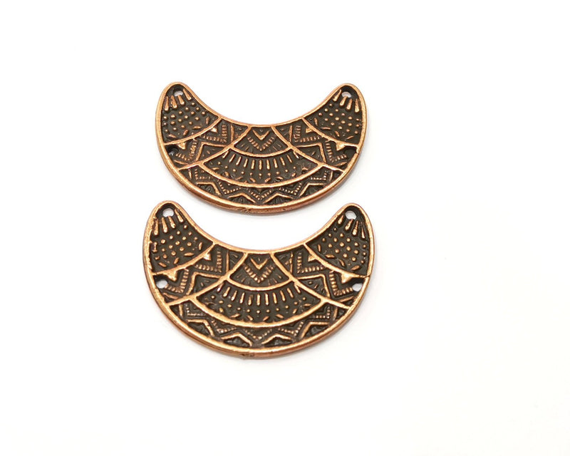 2 Copper Charm Connector Antique Copper Charm (35x24mm) G17651
