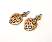 2 Copper Charm Antique Copper Charm (43x23mm) G17656