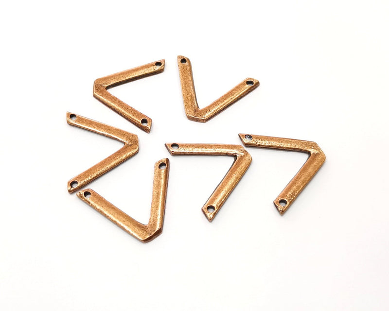 10 Copper Charm Connector Antique Copper Charm (24x17mm) G17660