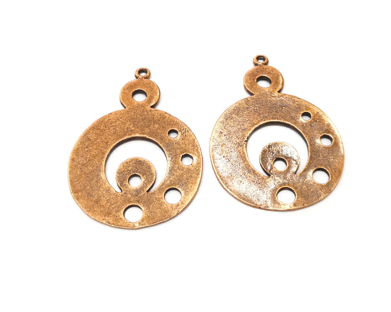 2 Copper Charm Antique Copper Charm (46x33mm) G17662
